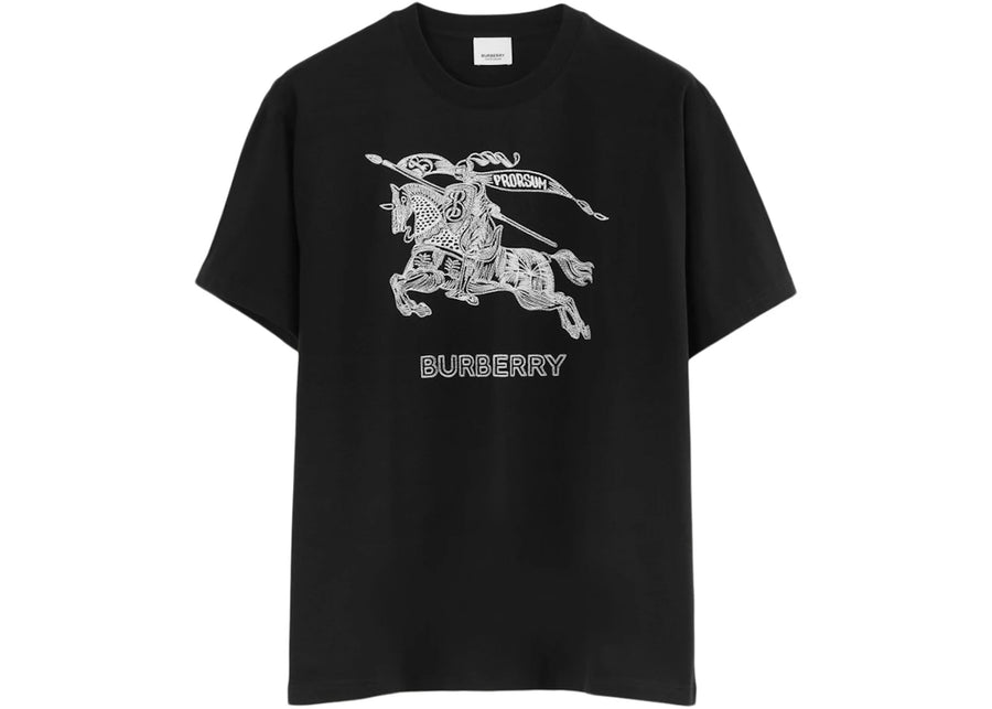 T-shirt Burberry EKD en coton Prorsum brodé noir