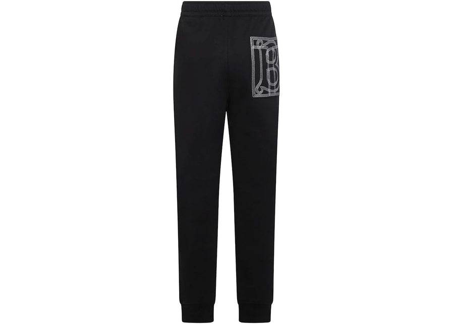 Burberry Embroidered Logo Tapered Track Pants Black