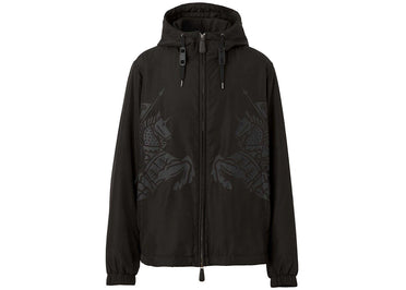 Veste Burberry Equestrian Knight imprimée noire