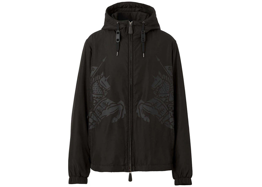 Veste Burberry Equestrian Knight imprimée noire