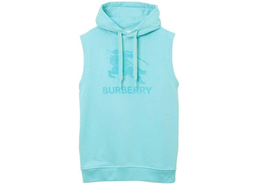 Burberry Equestrian Knight Sleeveless Hoodie Blue