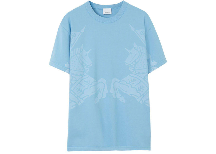 T-shirt Burberry Chevalier Équestre Bleu Clair