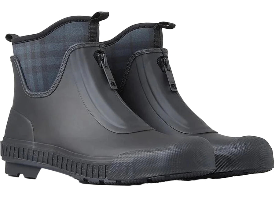 Bottes de pluie Burberry Flinton en caoutchouc noir anthracite (Femme)