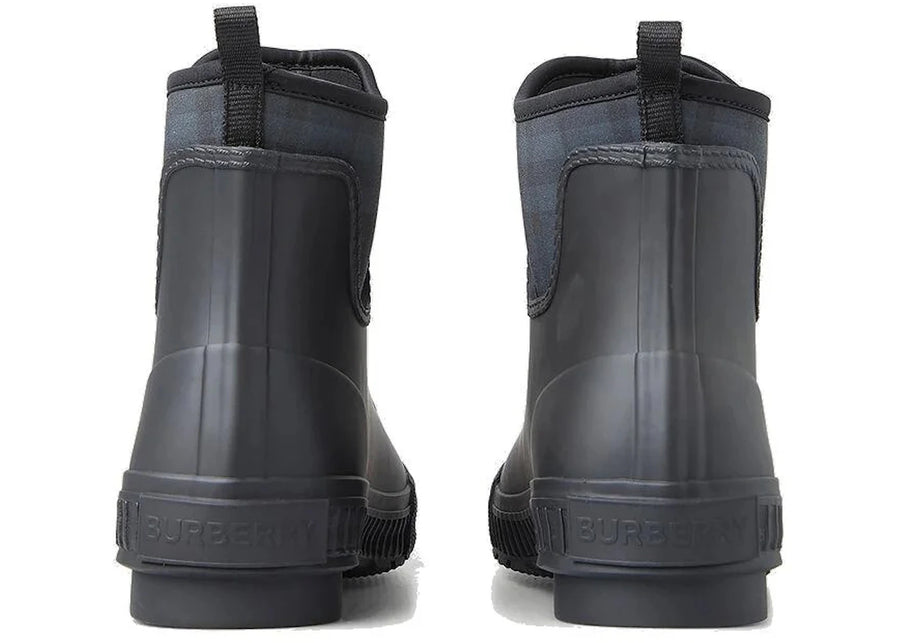 Bottes de pluie Burberry Flinton en caoutchouc noir anthracite (Femme)