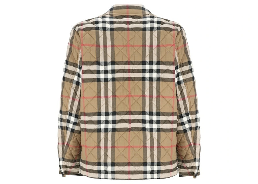 Burberry Forres Diamond Quilted Jacket Taupe Brown