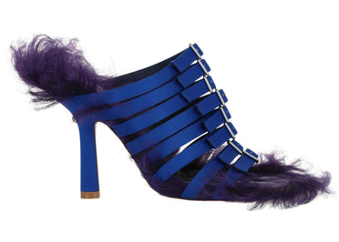 Burberry Fox Strap Heels Blue Multi (Women's)