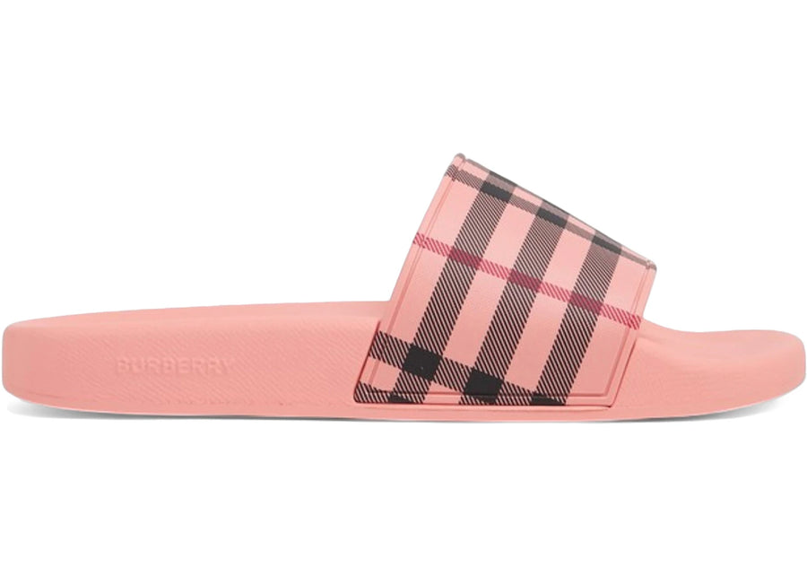 Sandales Burberry Furley à carreaux vintage roses (Femme)