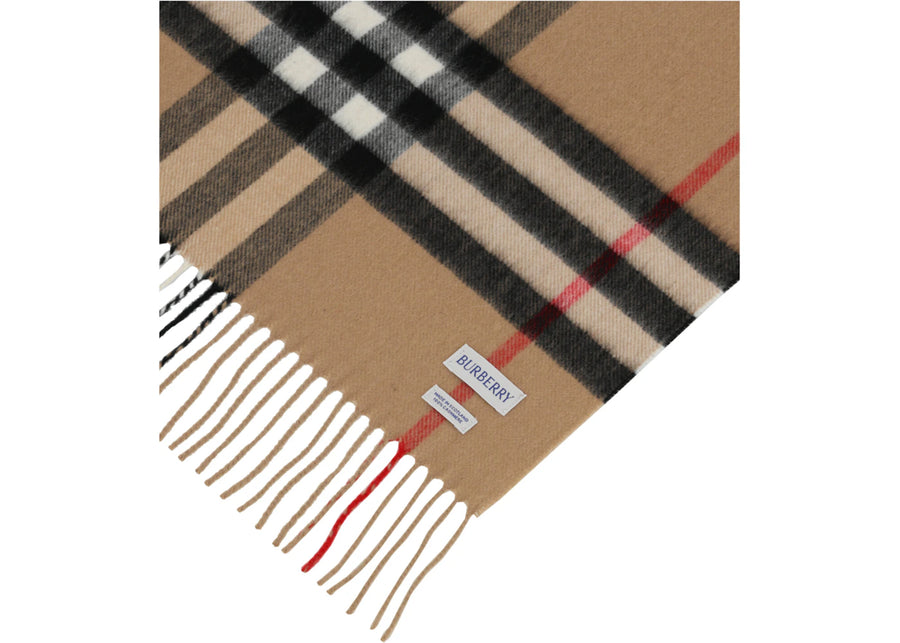 Écharpe en cachemire à carreaux géants Burberry beige