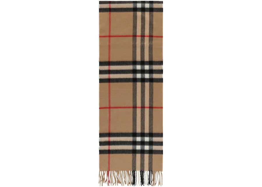 Écharpe en cachemire à carreaux géants Burberry beige
