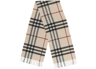 Burberry Giant Check Cashmere Scarf Stone