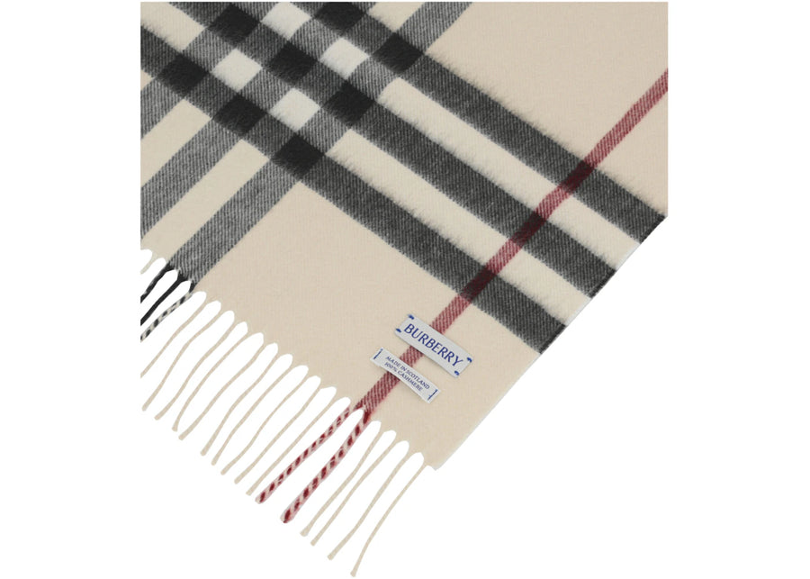 Écharpe en cachemire Burberry à carreaux géants couleur pierre