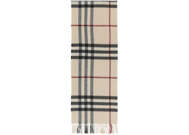 Burberry Giant Check Cashmere Scarf Stone