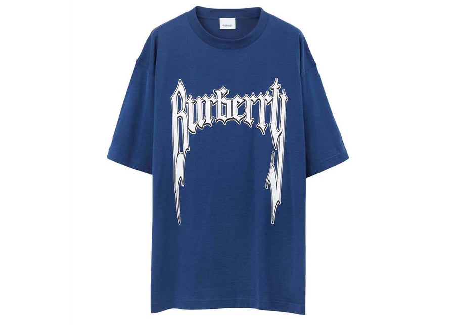 T-shirt à manches courtes Burberry bleu avec logo graphique