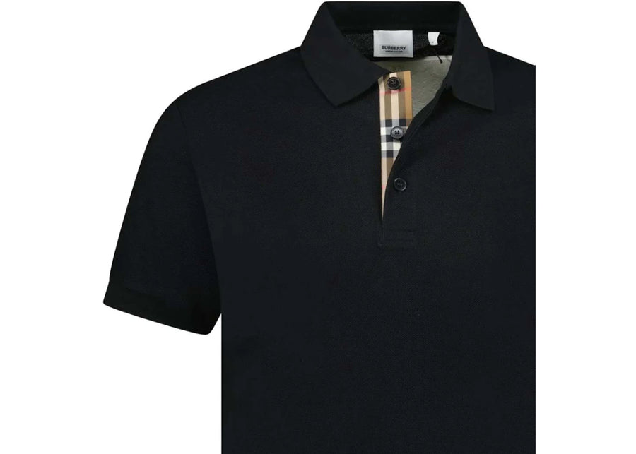 Polo Burberry Hartford à carreaux noir