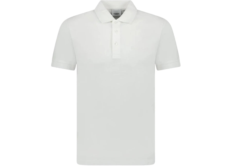 Polo blanc Burberry Hartford à logo en relief