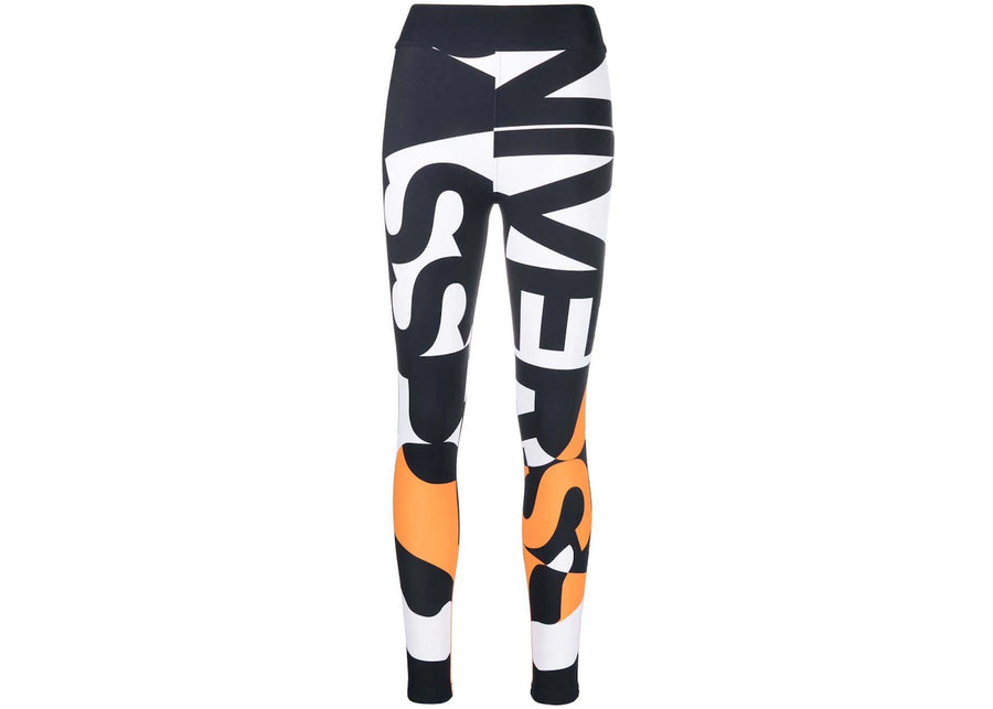 Leggings Burberry taille haute à imprimé graphique noir/blanc/orange