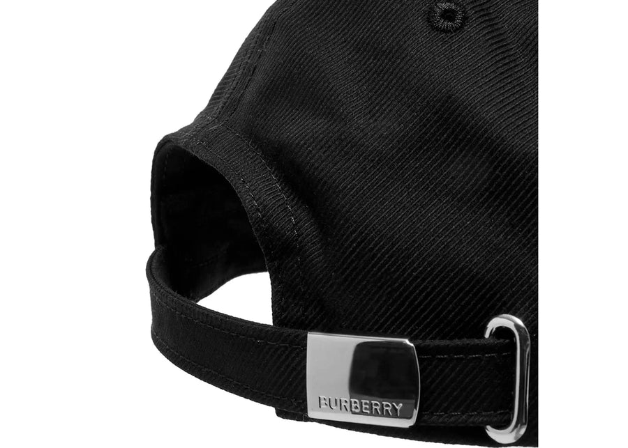 Casquette de baseball noire Burberry Horseferry avec logo brodé