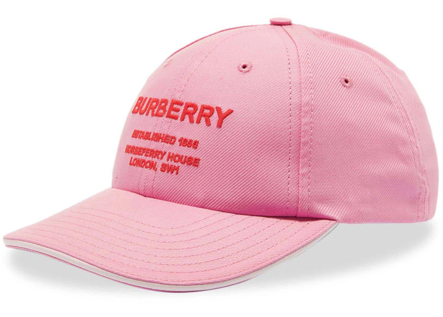 Casquette de baseball Burberry à motif Horseferry, rose primevère