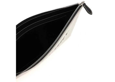 Pochette Burberry Horseferry à grand format, noir/gris