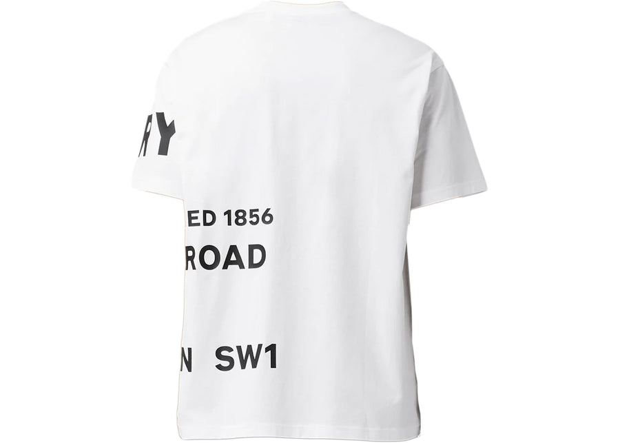 T-shirt Burberry Horseferry imprimé blanc/noir
