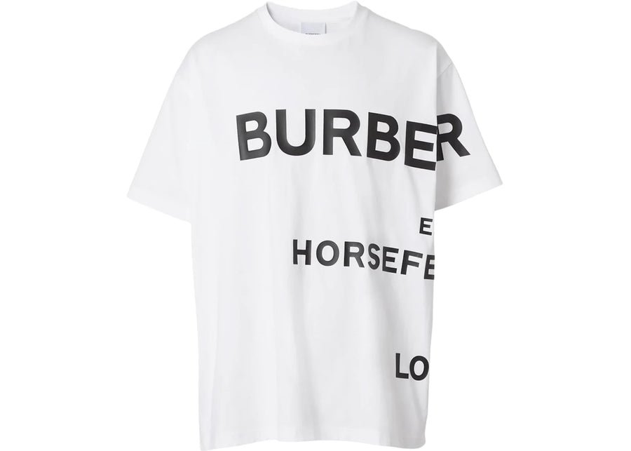T-shirt Burberry Horseferry imprimé blanc/noir
