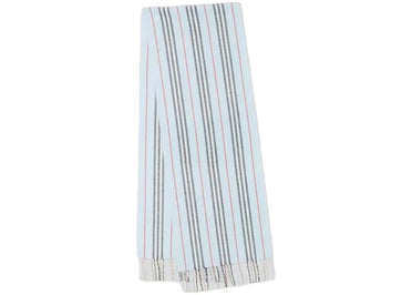 Écharpe en cachemire et laine à rayures iconiques Burberry bleu clair