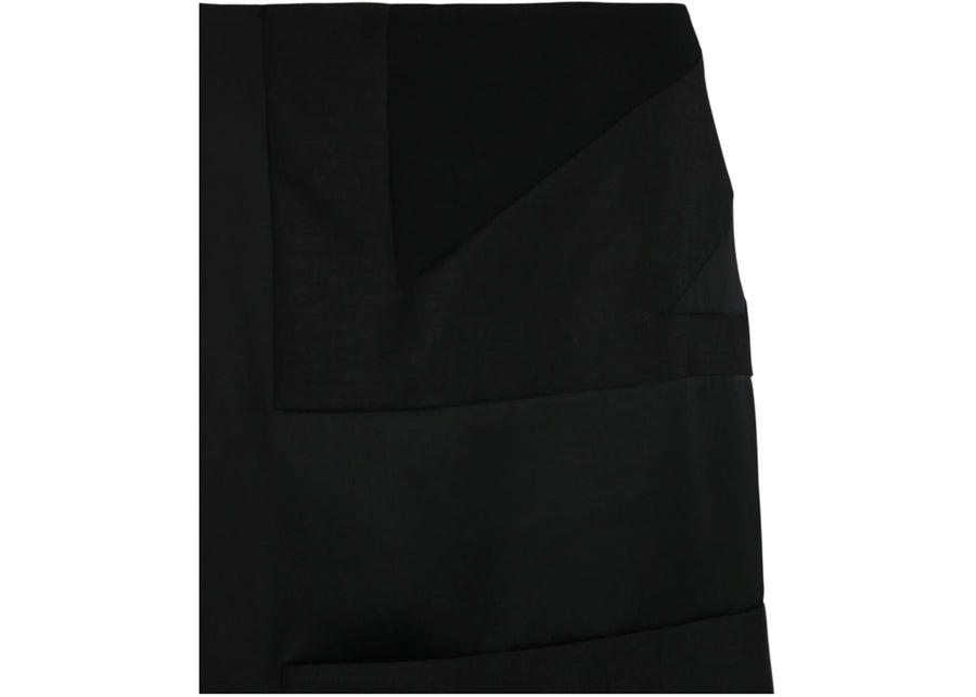 Burberry Intarsia Draped Skirt Black