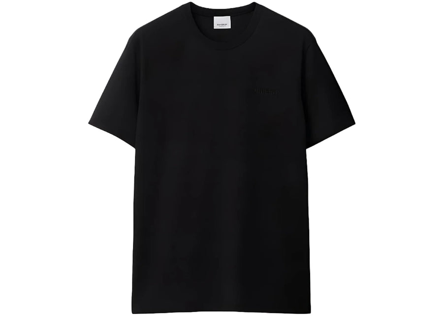 Burberry Jensen Embroidery Logo Cotton T-shirt Black