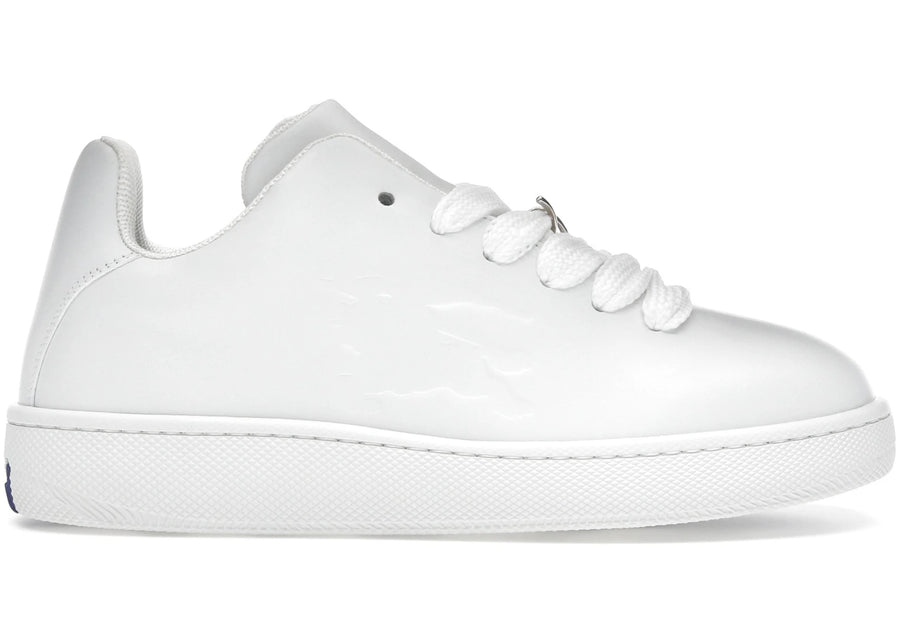 Burberry Leather Box Sneaker Debossed Equestrian Knight White