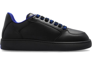 Burberry Leather Stock Sneaker Perforated Equestrian Knight Black