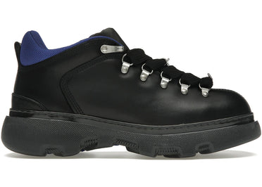 Bottes de randonnée en cuir noir Burberry