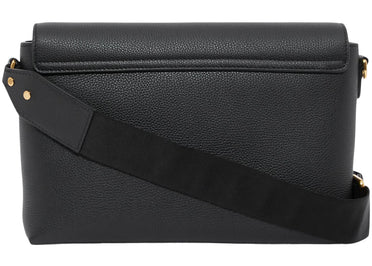 Burberry Leather and Vintage Check Note Crossbody Bag Black