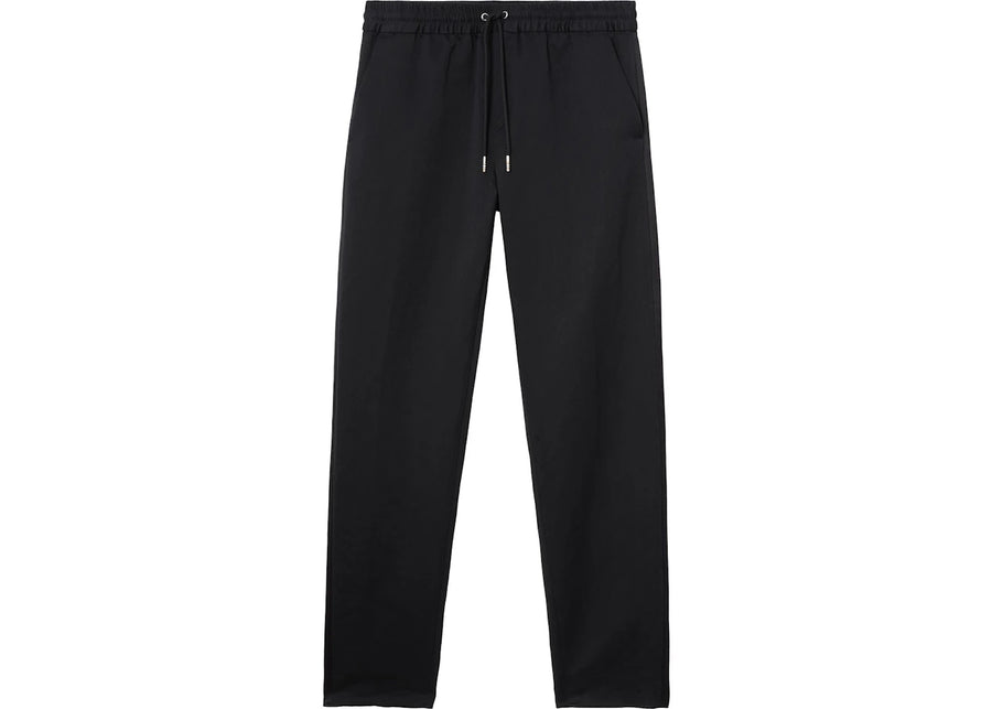 Pantalon de survêtement Burberry en lin et coton mélangés, noir