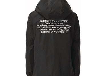 Burberry Location Print Taffeta Jacket Black