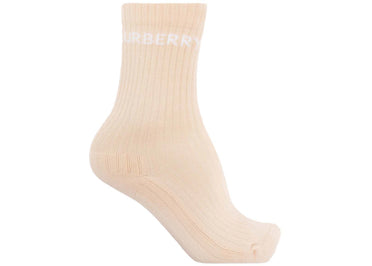 Burberry Logo Cotton Socks Peach