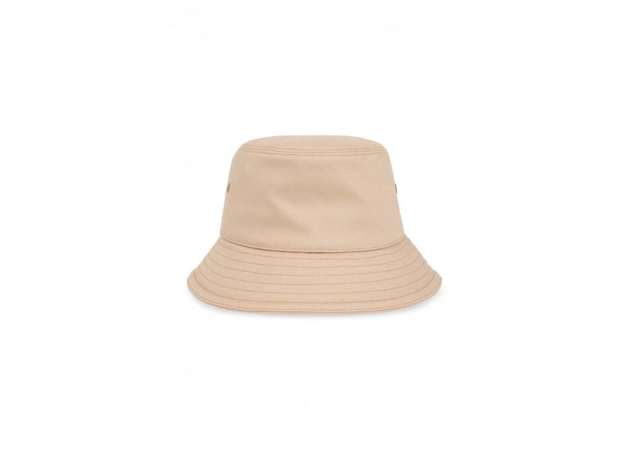 Bob en coton doux couleur fauve brodé du logo Burberry