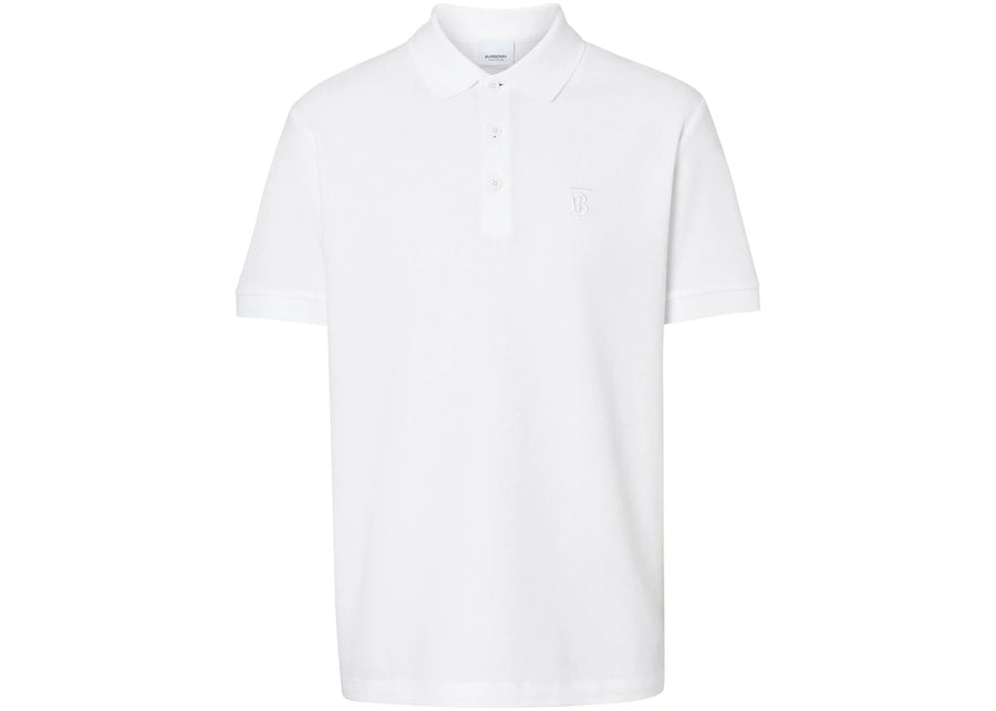 Polo Burberry brodé du logo Triple White