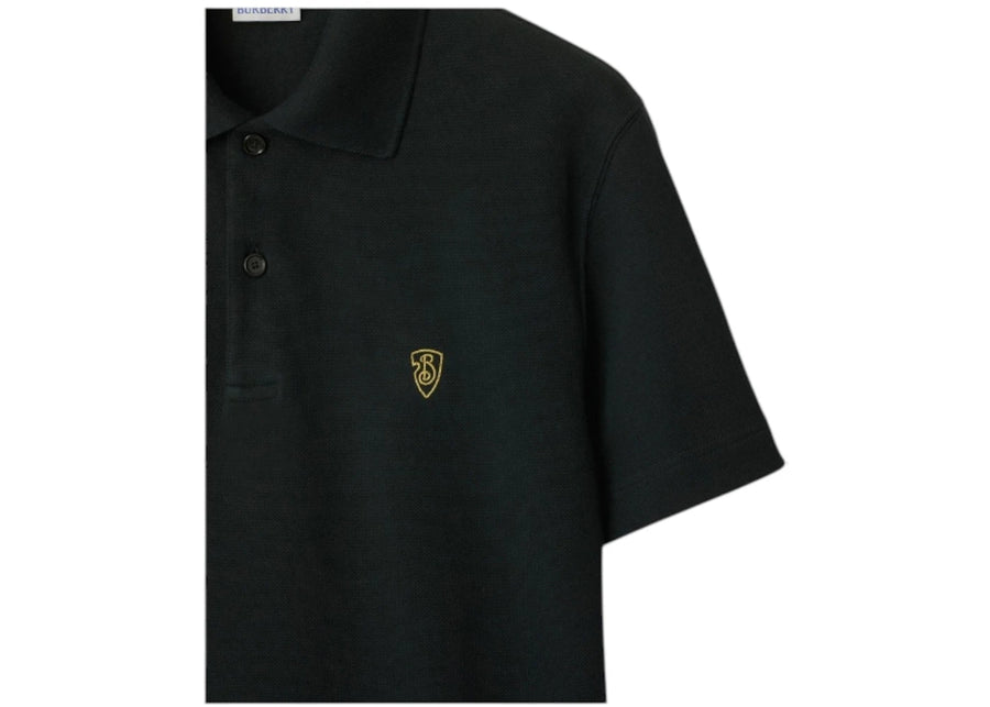Burberry Logo Embroidered Regular Fit Polo Shirt 80998821 Coal