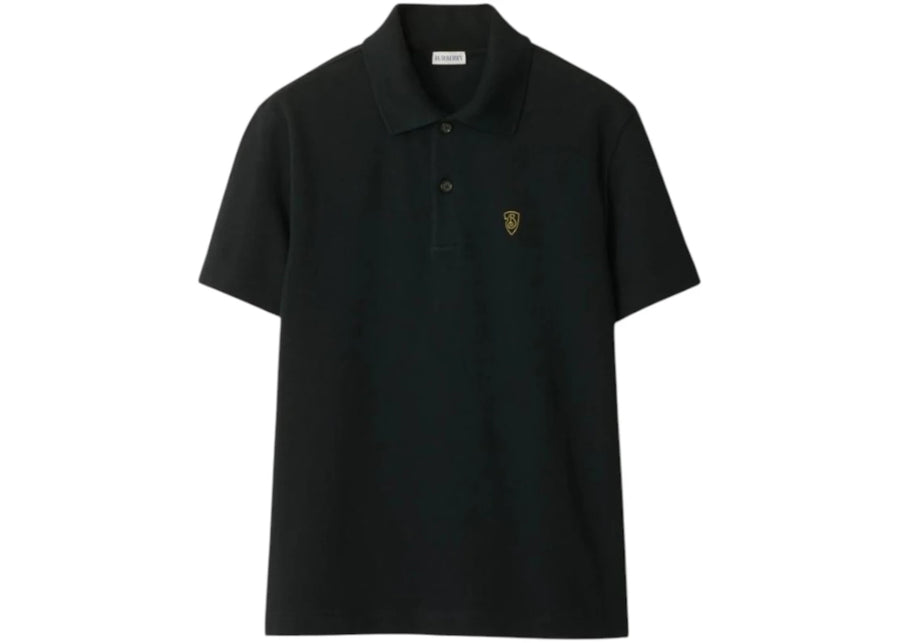 Burberry Logo Embroidered Regular Fit Polo Shirt 80998821 Coal