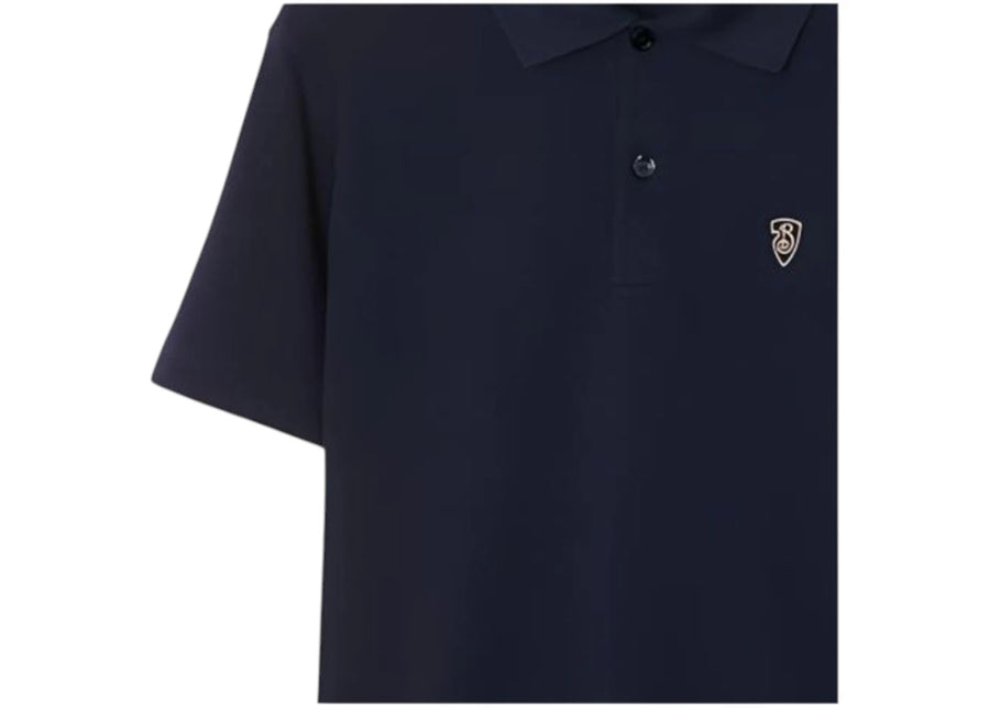 Burberry Logo Embroidered Regular Fit Polo Shirt 80998841 Storm