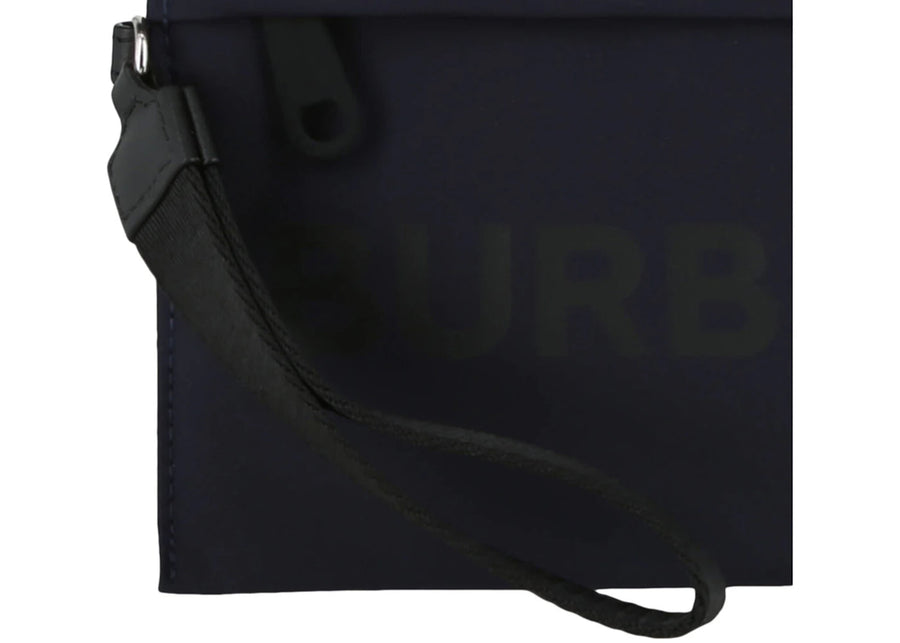 Burberry Logo Nylon Pouch Navy Blue