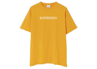 Burberry Logo Print Cotton T-shirt Yellow