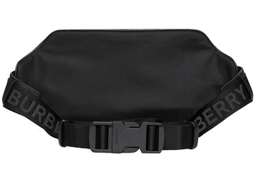 Burberry Logo Print Nylon Bum Bag Black