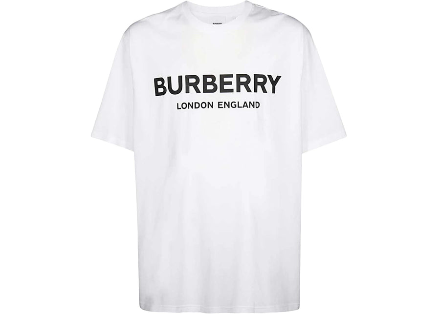 T-shirt blanc Burberry à logo imprimé SS22