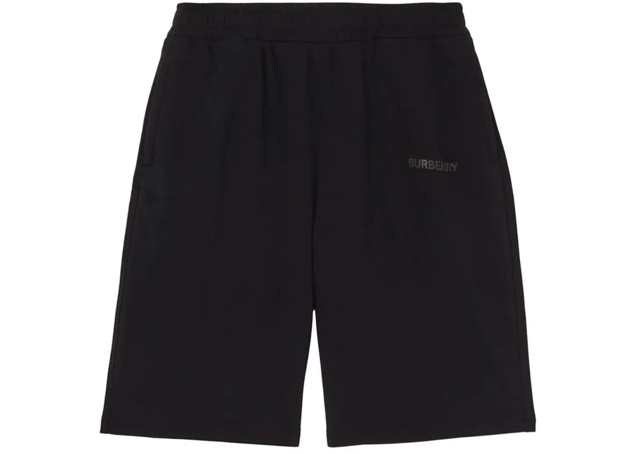 Short en coton stretch noir à imprimé logo Burberry