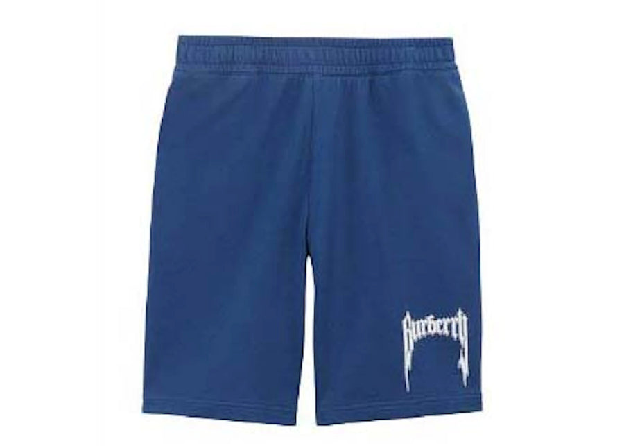 Short de survêtement Burberry à imprimé logo bleu/blanc