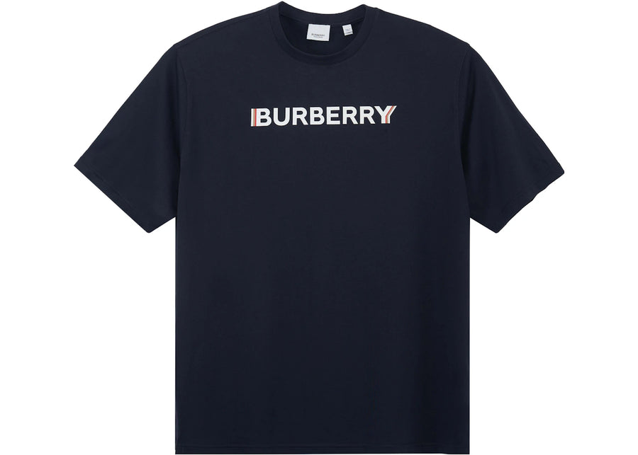 T-shirt bleu à imprimé logo Burberry