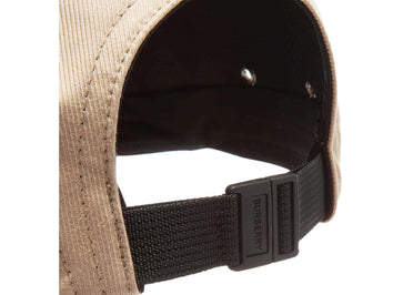 Burberry Logo Rubber Patch Baseball Cap Soft Fawn