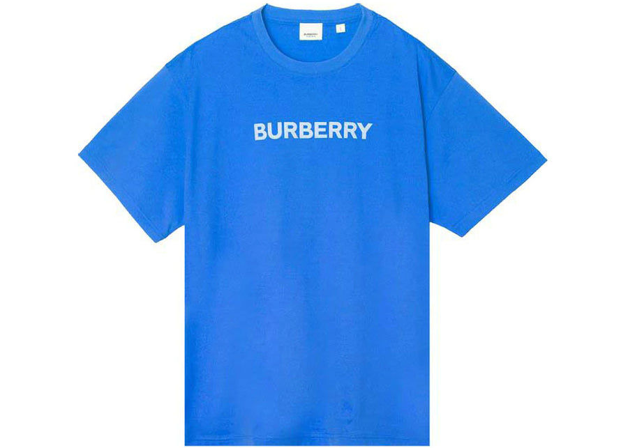 T-shirt bleu à logo Burberry