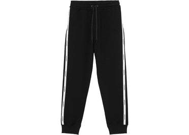 Burberry Logo-Tape Track Pants Black White